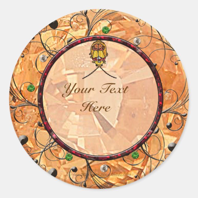 Red Shouldered Leaf Beetle Classic Round Sticker (Front)