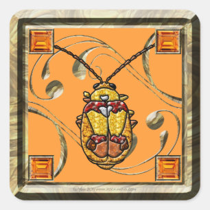 Red Shouldered Leaf Beetle Square Sticker