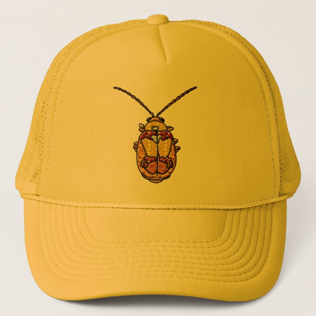 Red Shouldered Leaf Beetle Trucker Hat (Front)