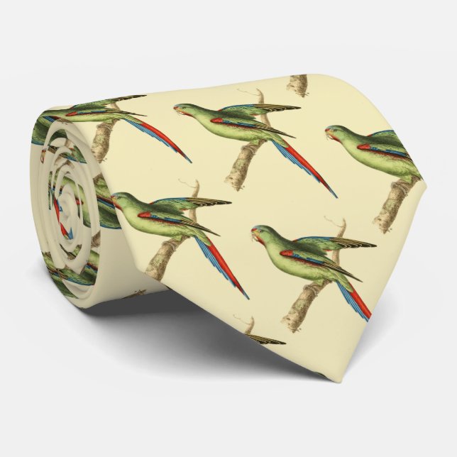 Red-shouldered Parakeet Tie (Rolled)