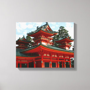 red shrine canvas print