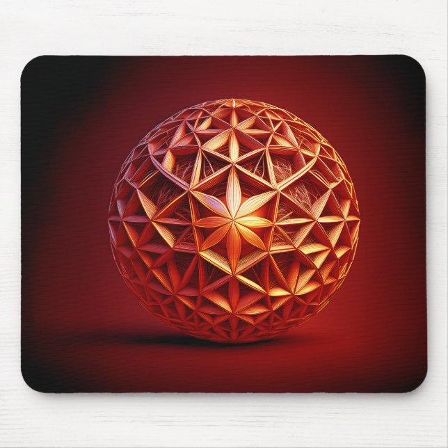 Red Sierpinski Gasket Fractal Mouse Pad (Front)