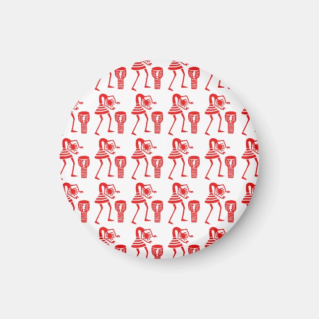 Red Silhouette Dance  Magnet (Front)