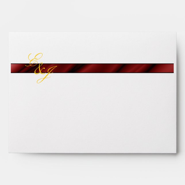 Red Silk A7 Envelope (Front)