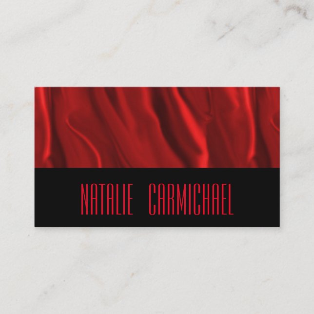 Red Silk Business Card (Front)