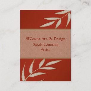 Red Silk Customisable Business Cards