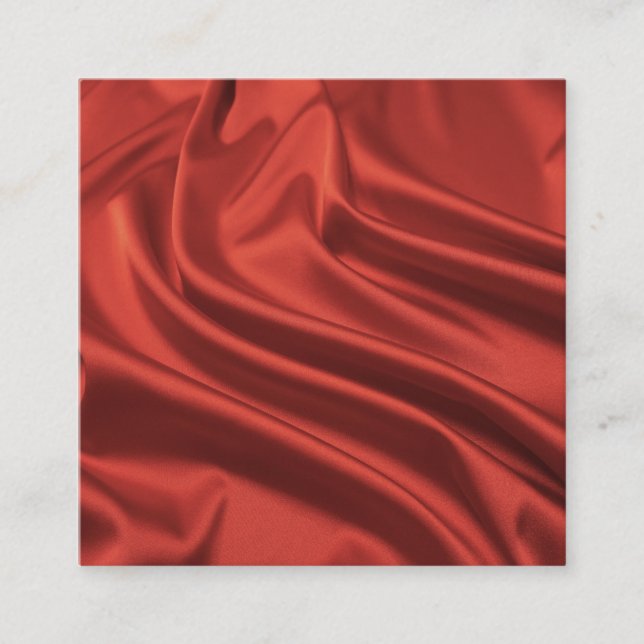  Red Silk Square Business Card (Front)
