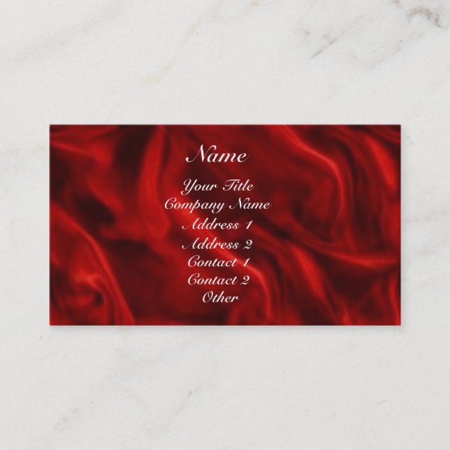 Red Silky Business Card (Front)