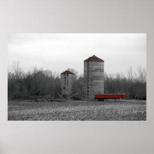 Red Silo Poster