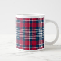 Red Silver and Blue Plaid