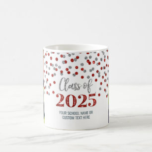 Red Silver Class of 2025 Coffee Mug