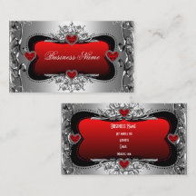 Red Silver Diamond Image Hearts Elegant