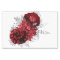 Red Silver Floral Bouquet Watercolor Decoupage