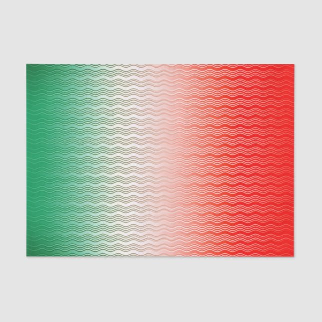 Red Silver Green Tissue Paper (Front)