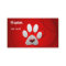 Red Silver  Paw Heart Pet