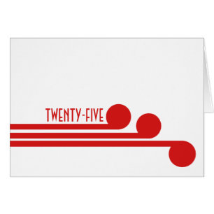 Red Simple Deco Chic Table Number Card