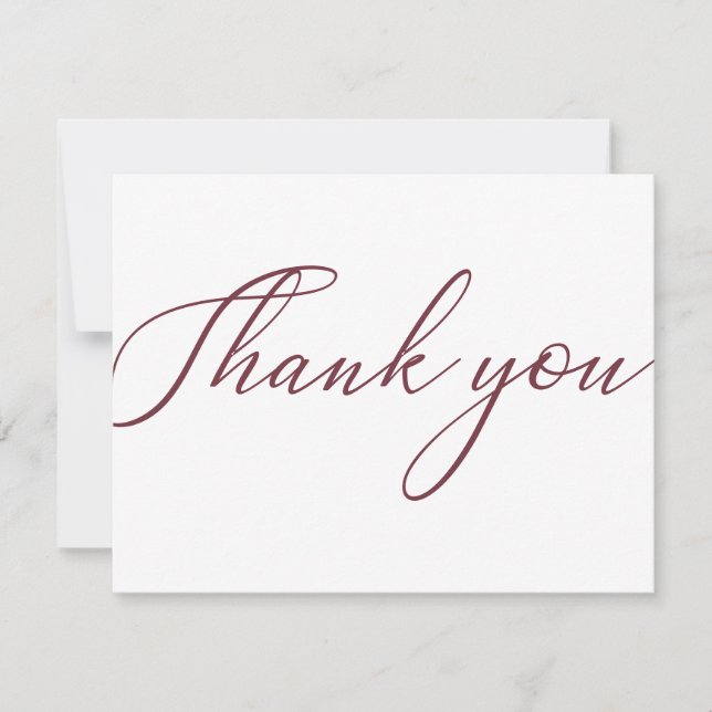 Red Simple Modern Business Package Thank You Card (Front)