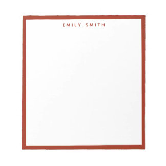 Red Simple Modern Notepad