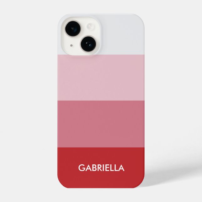 Red Simple Palette Colour iPhone Case (Back)