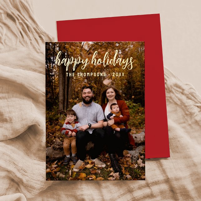 Red Simple Photo "Happy Holidays" Script  (Creator Uploaded)