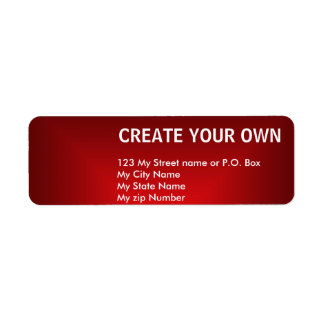 red simple return address Label,