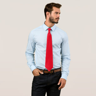Red Simple Solid Tie