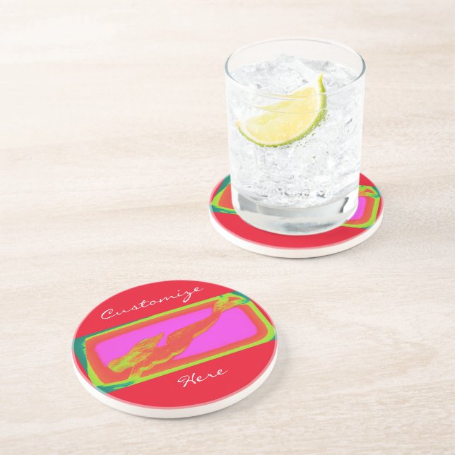red sirena mermaid swimming coaster (Side)