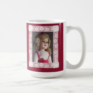 Red Skater Doll Christmas Mug