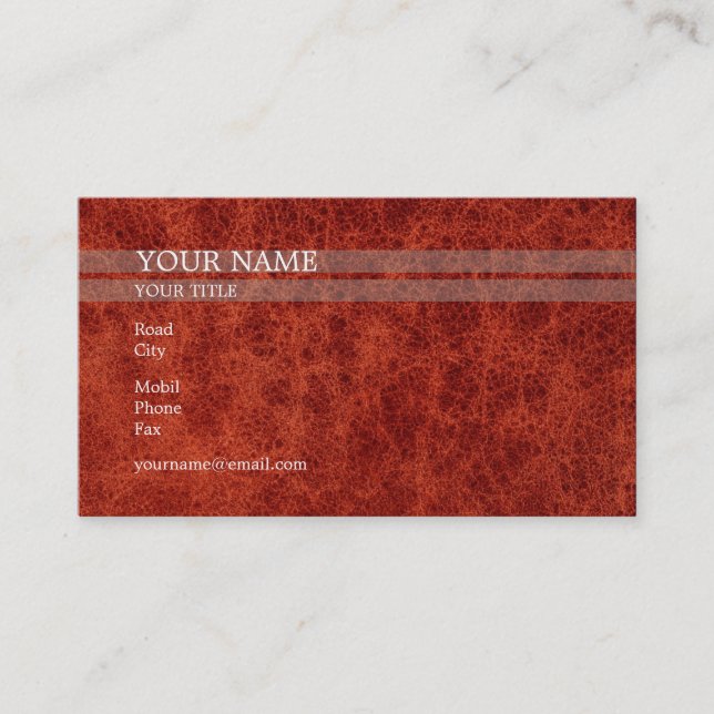 Red Skin | Elegant Business Card (Front)