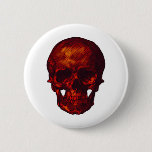 Red Skull 6 Cm Round Badge