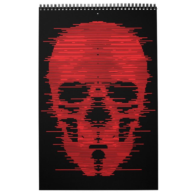 Red Skull Glitch Art Calendar (Cover)
