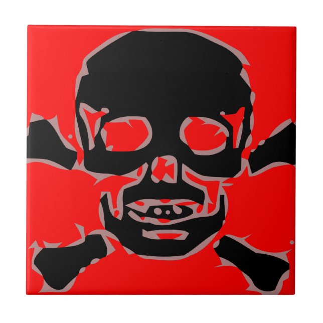 Red skull tile (Front)