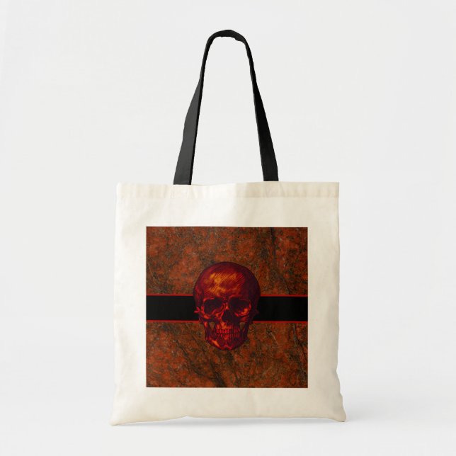 Red Skull Tote Bag (Front)