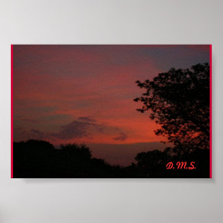 " Red Sky at Night.......... " Poster