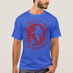 Red Sky At Night Sailors Delight Mermaid Nautical  T-Shirt