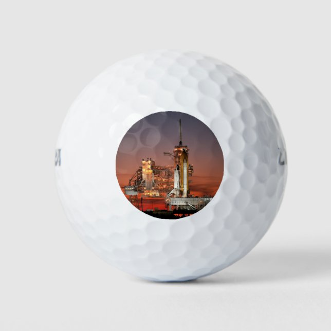 Red Sky for Space Shuttle Atlantis Launch Golf Balls (Front)