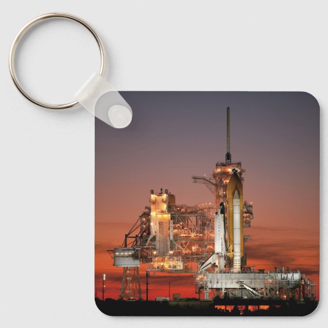 Red Sky for Space Shuttle Atlantis Launch Key Ring (Front)