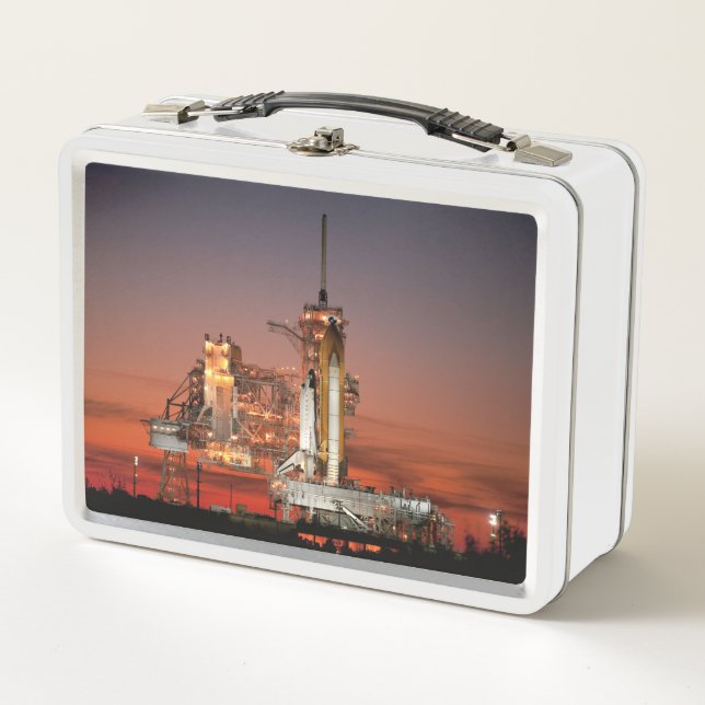 Red Sky for Space Shuttle Atlantis Launch Metal Lunch Box (Front)