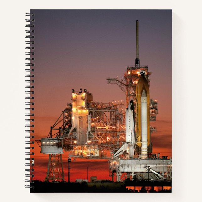 Red Sky for Space Shuttle Atlantis Launch Notebook (Front)