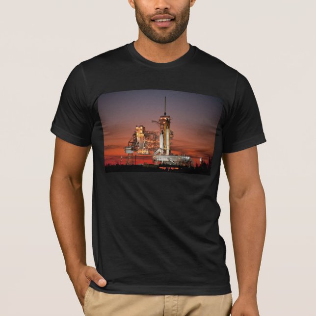 Red Sky for Space Shuttle Atlantis Launch T-Shirt (Front)