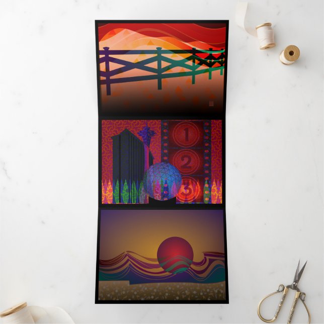 Red Sky Trifold Card (Inside)