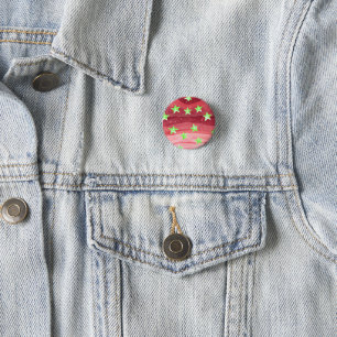 red sky with stars 3 cm round badge
