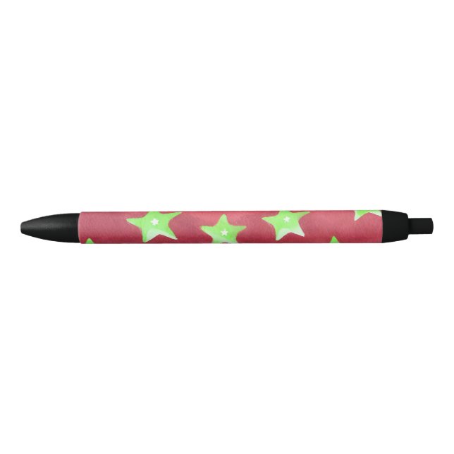 red sky with stars black ink pen (Front)