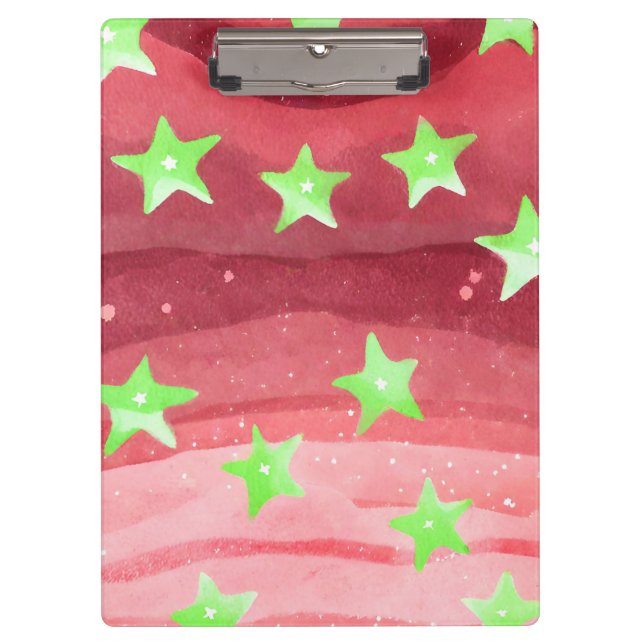 red sky with stars clipboard (Front)