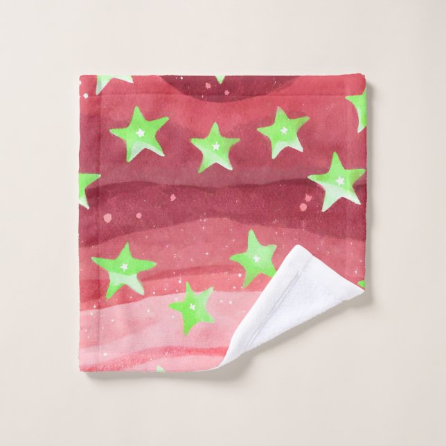 red sky with stars wash cloth (Wash Cloth)