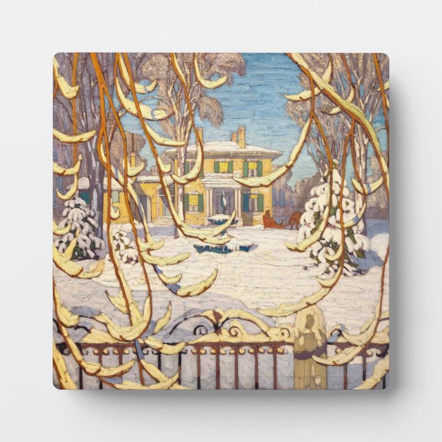 Red Sleigh House, Winter | Lawren Harris | Plaque (Front)