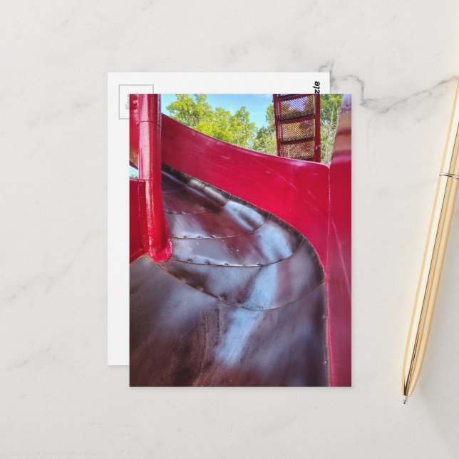 Red Slide Abstract Postcard (Front/Back In Situ)