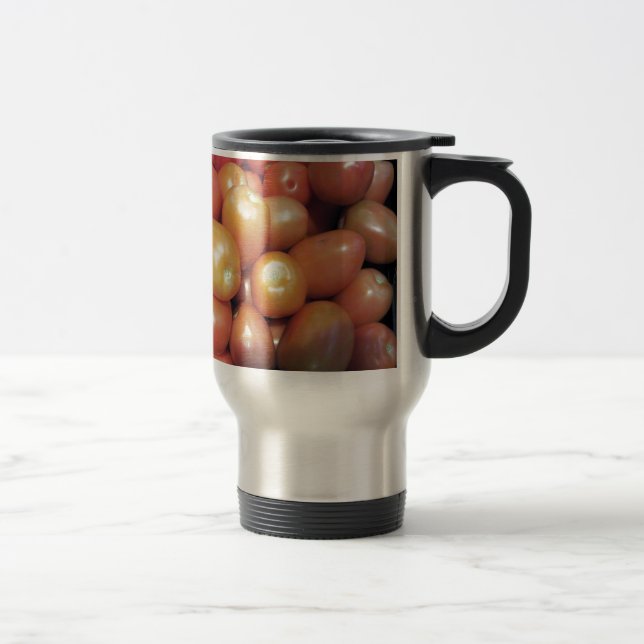 Red Small Tomatoes Travel Mug (Right)