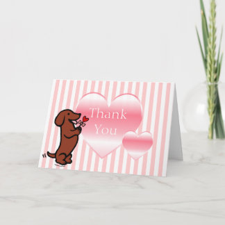 Red Smooth Haired Dachshund Card
