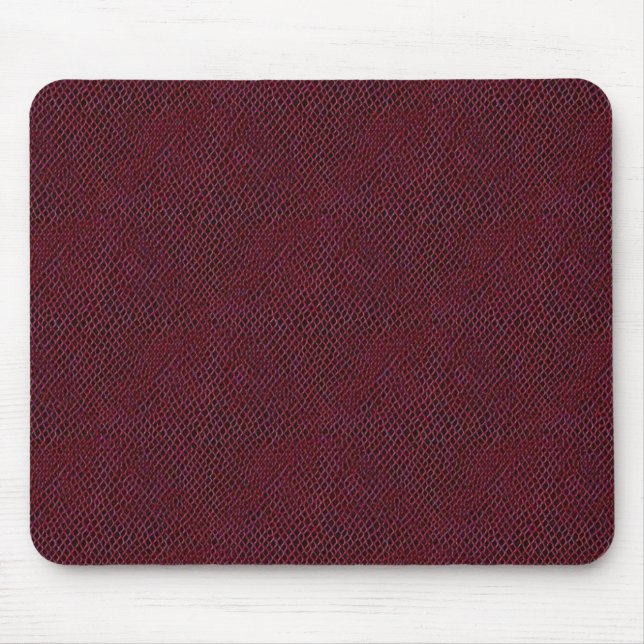 Red Snake Skin Leather Mouse Pad (Front)